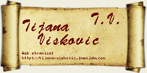 Tijana Višković vizit kartica